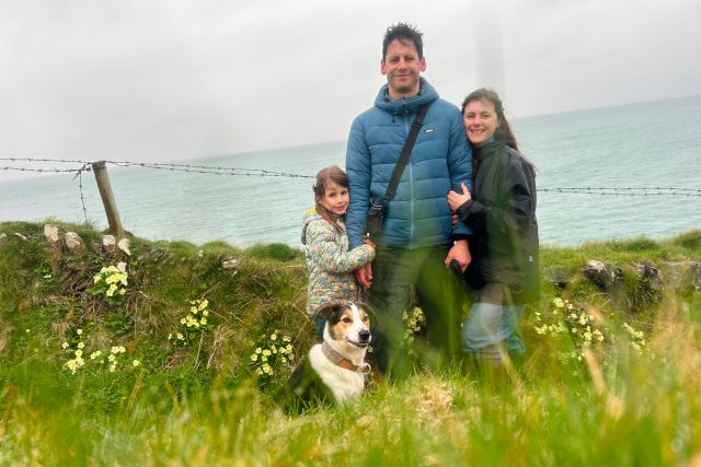family on the South West Coast Path